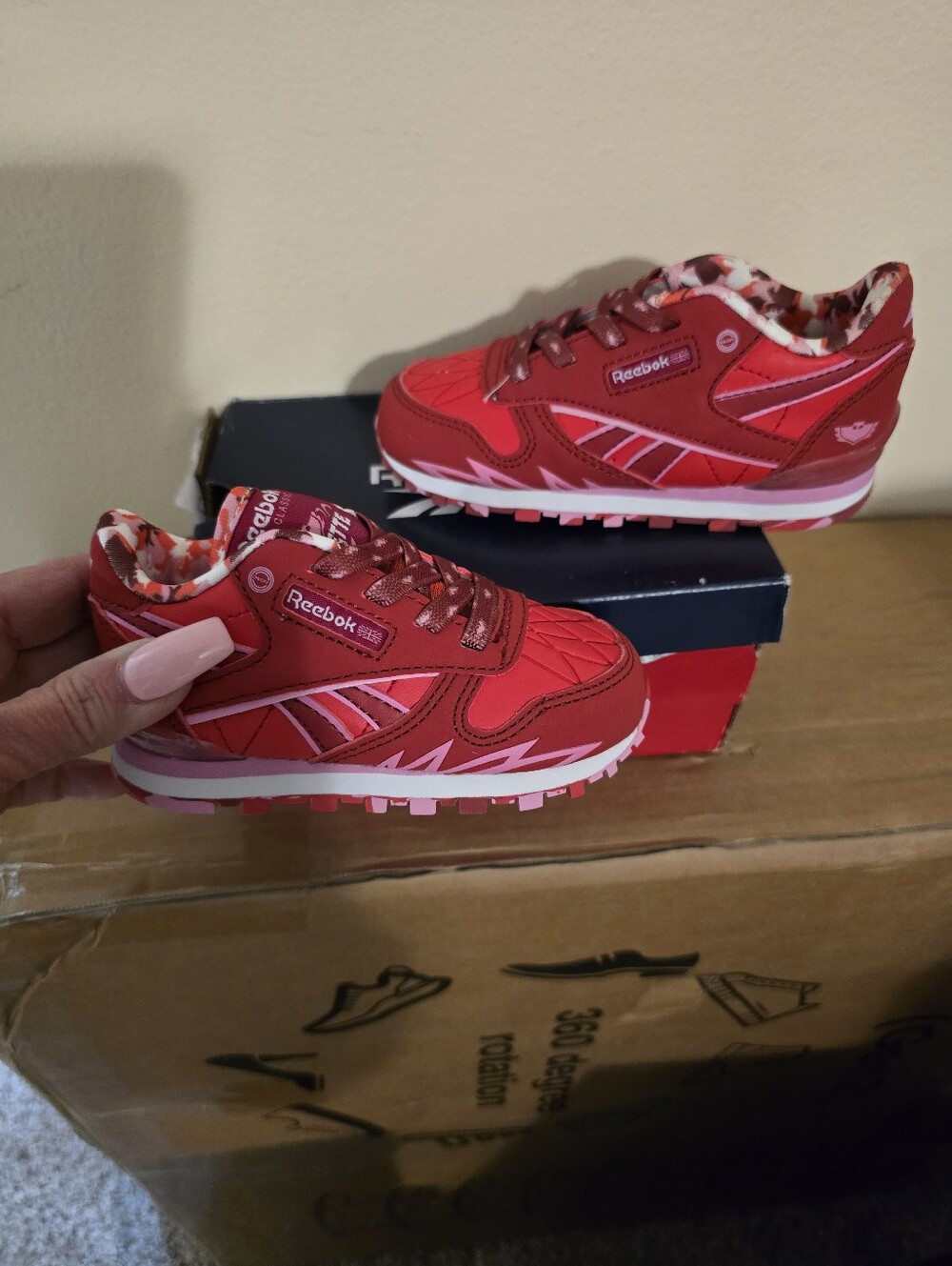 Reebok Baby Red and Pink Low-Top Sneakers